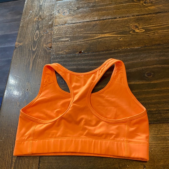 Nike Women's Vibrant Orange Sports Bra pre loved - Picture 2 of 6
